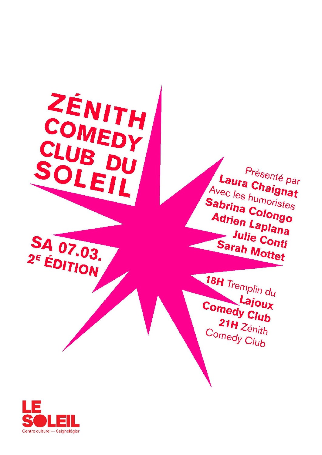 Zénith Comedy Club du Soleil