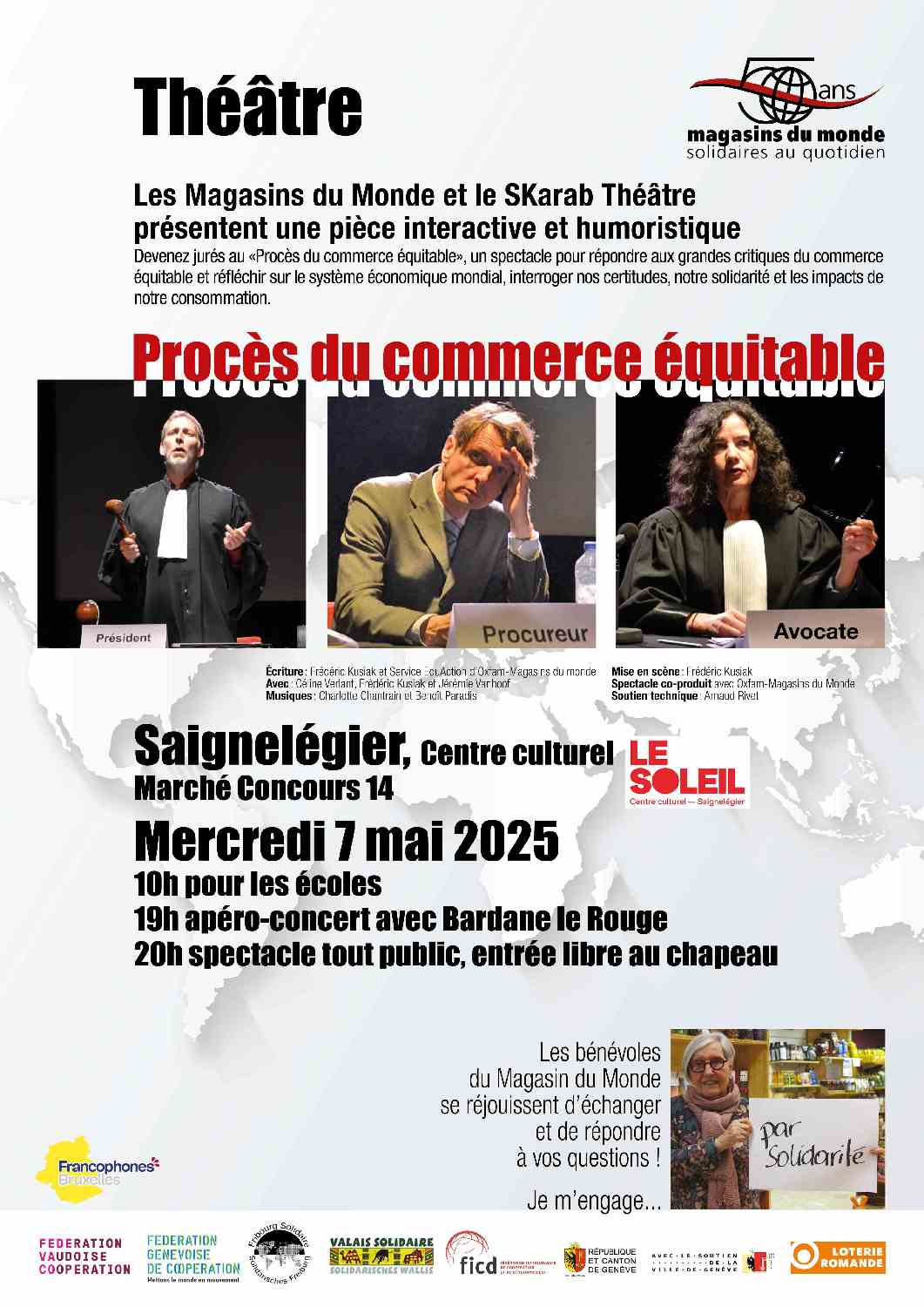 Bardan Le Rouge (concert bistrot) + la pièce du 'Procès du commerce équitable'.